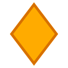 Losango cor de laranja grande Emoji HTC