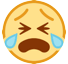 Stark weinendes Gesicht Emoji HTC