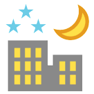 🌃 Nacht mit Sternen Emoji auf HTC
