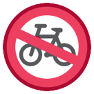 Ездить на велосипеде запрещено Эмодзи на телефонах HTC