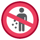 Prohibido tirar basura Emoji HTC