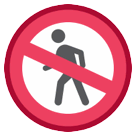 Fußgängerverbot Emoji HTC