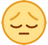 Trauriges nachdenkliches Gesicht Emoji HTC