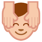 Person, die eine Kopfmassage genießt Emoji HTC