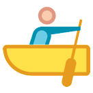 Persona che rema su una barca Emoji HTC