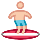Person Surfing Emoji on HTC Phones
