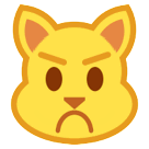 Schmollender Katzenkopf Emoji HTC