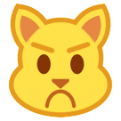 Pouting Cat Face Emoji (U+1F63E)