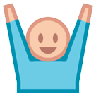 Feiernd nach oben gestreckte Hände Emoji HTC