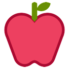 Красное яблоко Эмодзи на телефонах HTC
