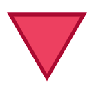 Красный треугольник, направленный вниз Эмодзи на телефонах HTC