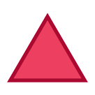 Triangle rouge pointant vers le haut Émoji HTC