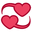 Sich drehende Herzen Emoji HTC