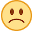 Cara con el ceño ligeramente fruncido Emoji HTC
