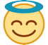 Cara sonriente con aureola Emoji HTC