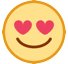 😍 Lächelndes Gesicht mit herzförmigen Augen Emoji auf HTC