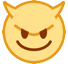 Faccina sorridente con le corna Emoji HTC