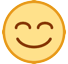 Cara sorridente com olhos semifechados Emoji HTC