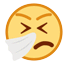 Schnäuzendes Gesicht Emoji HTC