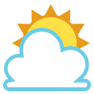Sol atrás de nuvem Emoji HTC