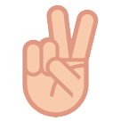 Рука с жестом мира Эмодзи на телефонах HTC