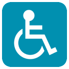 Symbole de fauteuil roulant Émoji HTC