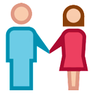 Mann und Frau halten Hände Emoji HTC