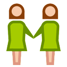 Dos mujeres de la mano Emoji HTC