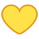 Coração amarelo Emoji HTC