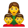 👩‍👦‍👦 Family: Woman, Boy, Boy Emoji on Icons8