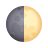 🌗 Last Quarter Moon Emoji on Icons8