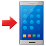 Mobile Phone With Arrow on Icons8