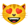 😻 Smiling Cat With Heart-Eyes Emoji on Icons8