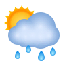 🌦️ Sun Behind Rain Cloud Emoji on Icons8