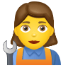 👩‍🔧 Woman Mechanic Emoji on Icons8