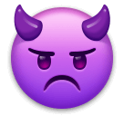 Verärgertes Gesicht mit Hörnern Emoji LG