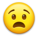 😧 Cara angustiada Emoji nos LG