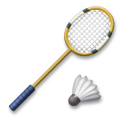 Raquete de badminton e pena Emoji LG