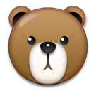 🐻 Голова медведя Эмодзи на телефонах LG