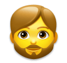 🧔 Pessoa com barba Emoji nos LG