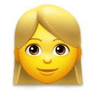 👱‍♀️ Woman: Blond Hair Emoji on LG Phones