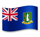 Flagge der britischen Jungferninseln Emoji LG
