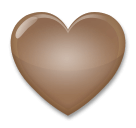 🤎 Corazon marron Emoji en LG