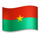 Bandiera del Burkina Faso Emoji LG