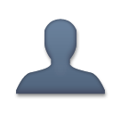 👤 Bust in Silhouette Emoji on LG Phones
