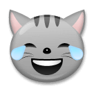 Cat With Tears Of Joy Emoji on LG Phones