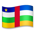 Bandeira da República Centro‑Africana Emoji LG
