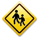 🚸 Знак «дети переходят дорогу» Эмодзи на телефонах LG