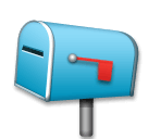 📪 Geschlossener Briefkasten mit Fahne unten Emoji auf LG
