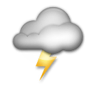 🌩️ Nube con relámpago Emoji en LG